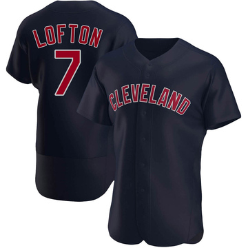 Men's Majestic Cleveland Indians #7 Kenny Lofton Replica Grey Road Cool  Base MLB Jersey