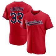 Red Authentic Hunter Gaddis Men's Cleveland Guardians Alternate Jersey