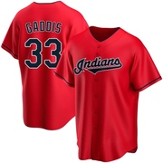 Red Replica Hunter Gaddis Youth Cleveland Guardians Alternate Jersey