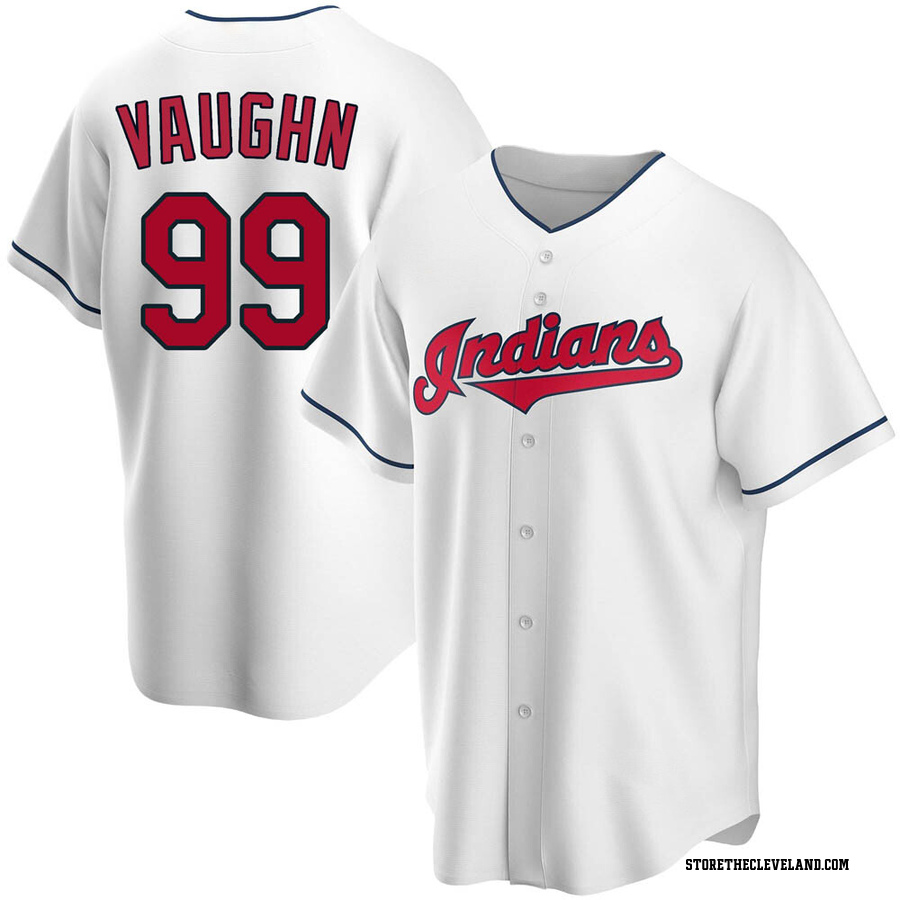 Ricky Vaughn Men's Cleveland Guardians Home Jersey - White Authentic